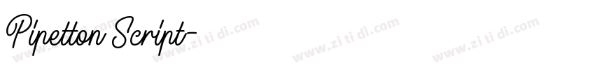 Pipetton Script字体转换